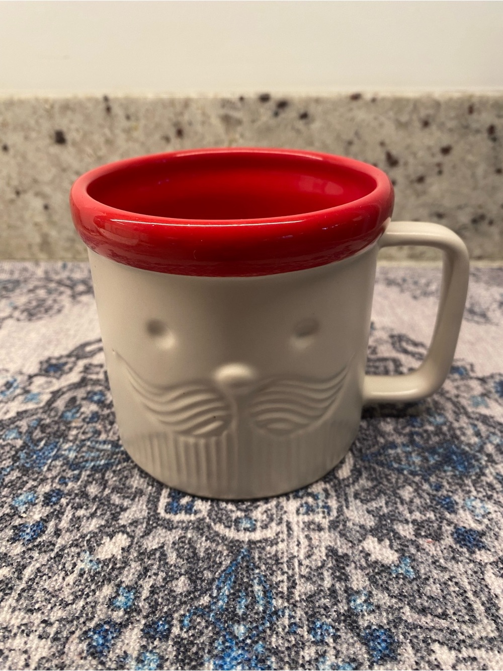 Crate&Barrel ceramic Santa Coffee mug.